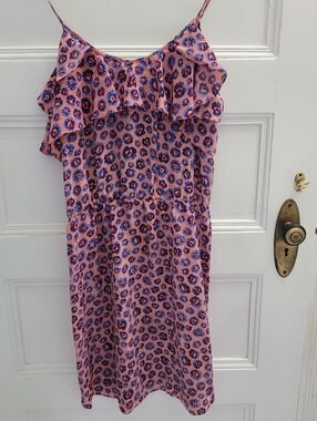 Rebecca Taylor 100% Silk Floral Ruffle Dress Size 4